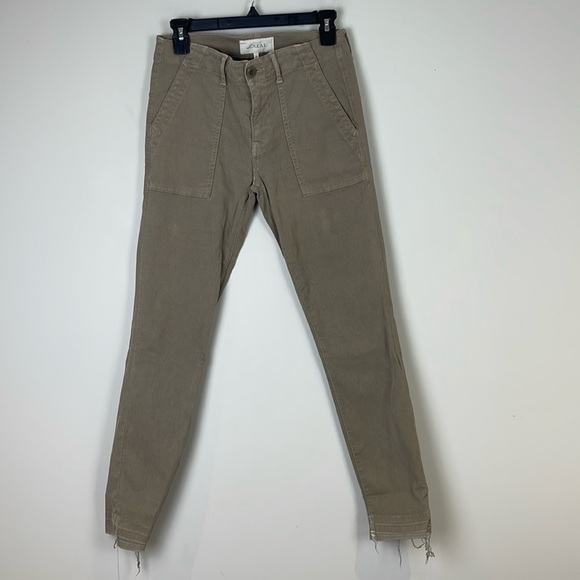 The GREAT. The Skinny Armies Corduroy Pants Beige Size 27 - Picture 2 of 11